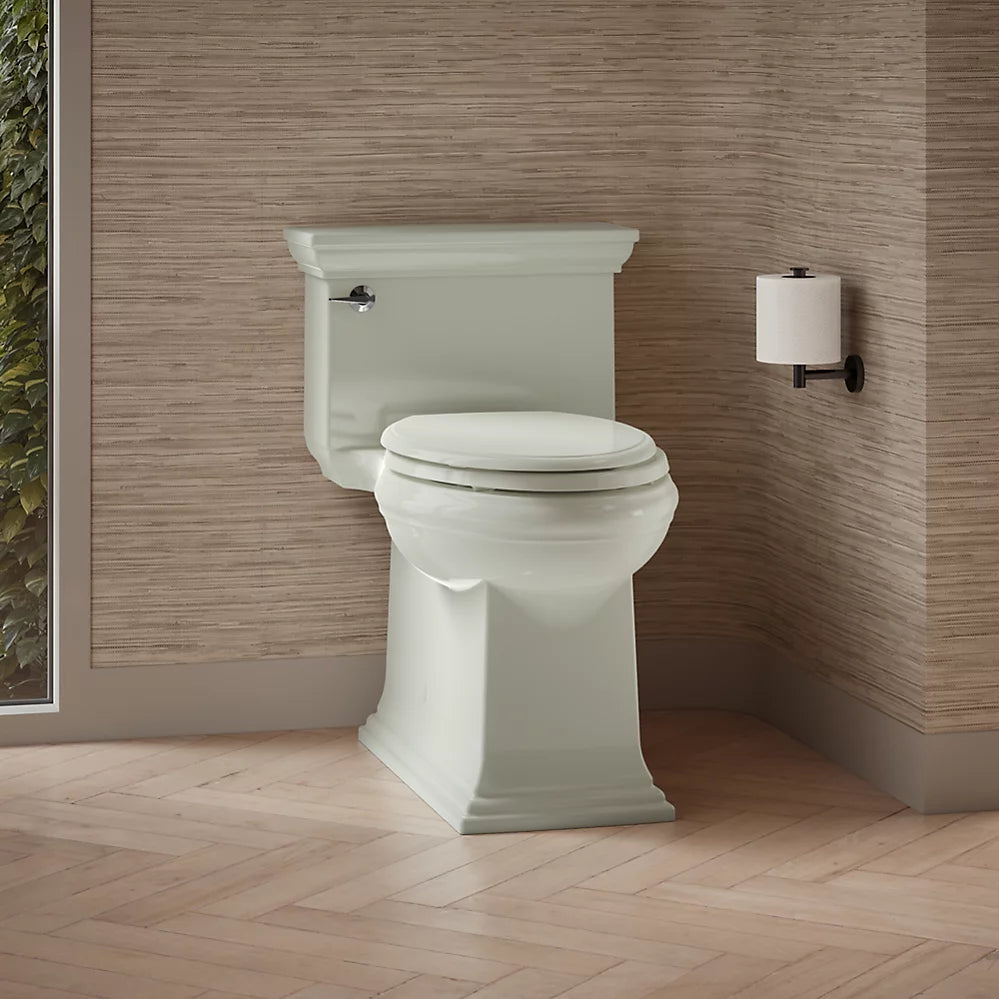 Kohler Memoirs® Stately One-piece compact elongated toilet with skirted trapway, 1.28 gpf - Golzar Home