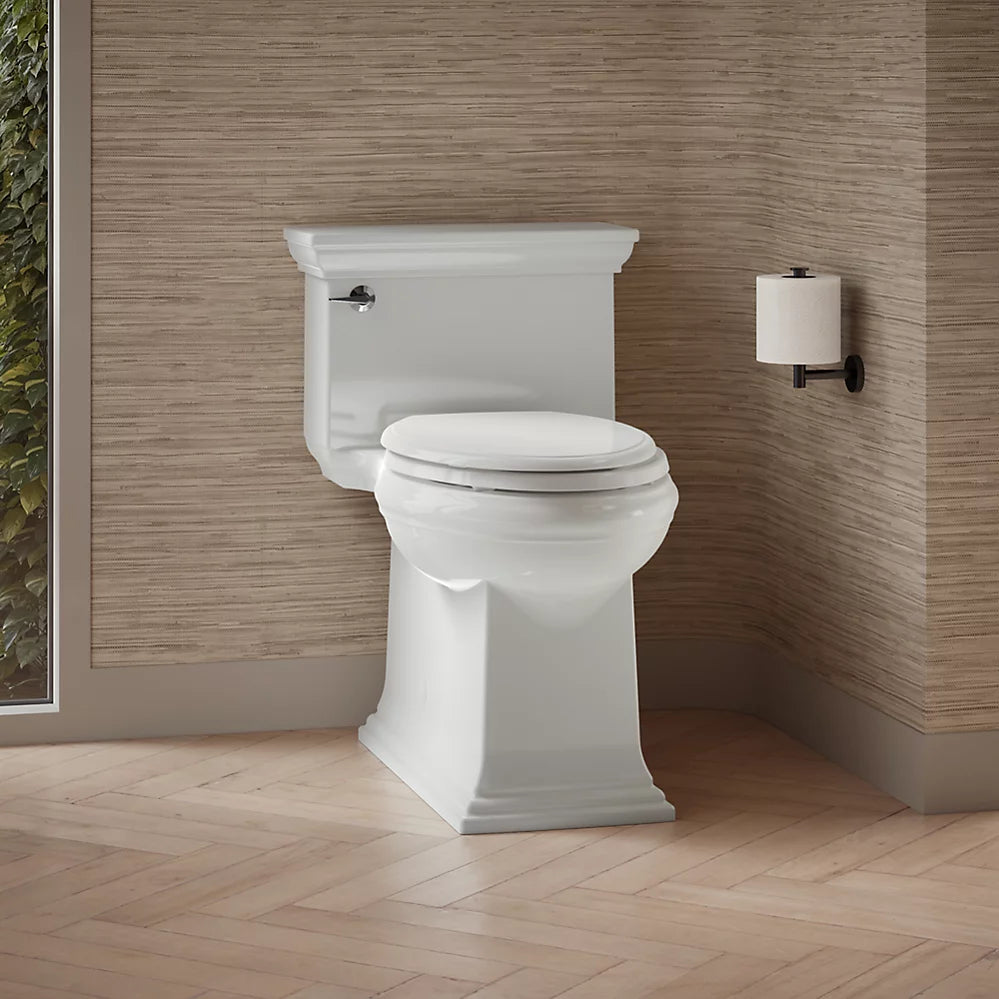 Kohler Memoirs® Stately One-piece compact elongated toilet with skirted trapway, 1.28 gpf - Golzar Home