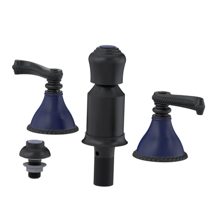 Rubinet Bidet Fitting with Spray, Diverter, and Vacum Breaker (Less Drain) Matt Black