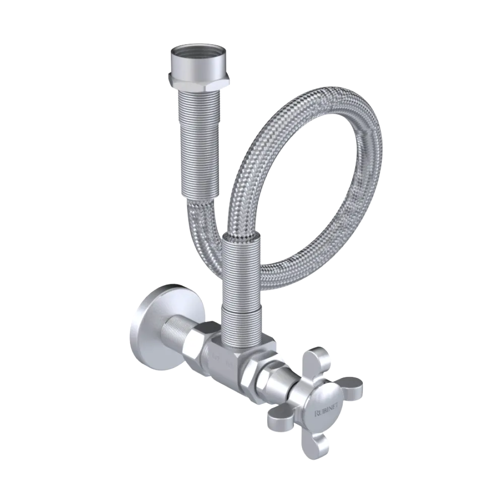 Rubinet Exposed Supply Kit (classic) x2 Satin Chrome