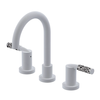 Rubinet Widespread Lav set (less drain) Matt White