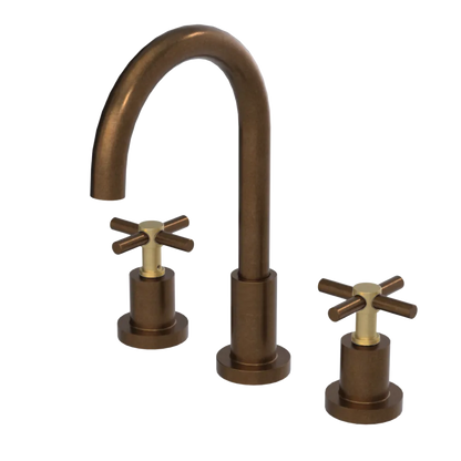 Rubinet Widespread Kitchen Set with LaSalle Spout Tuscan Brass