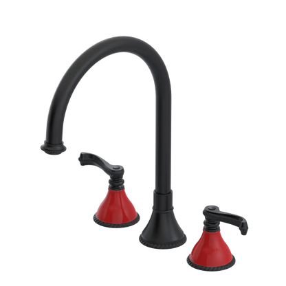 Rubinet Widespread Kitchen Set Matt Black