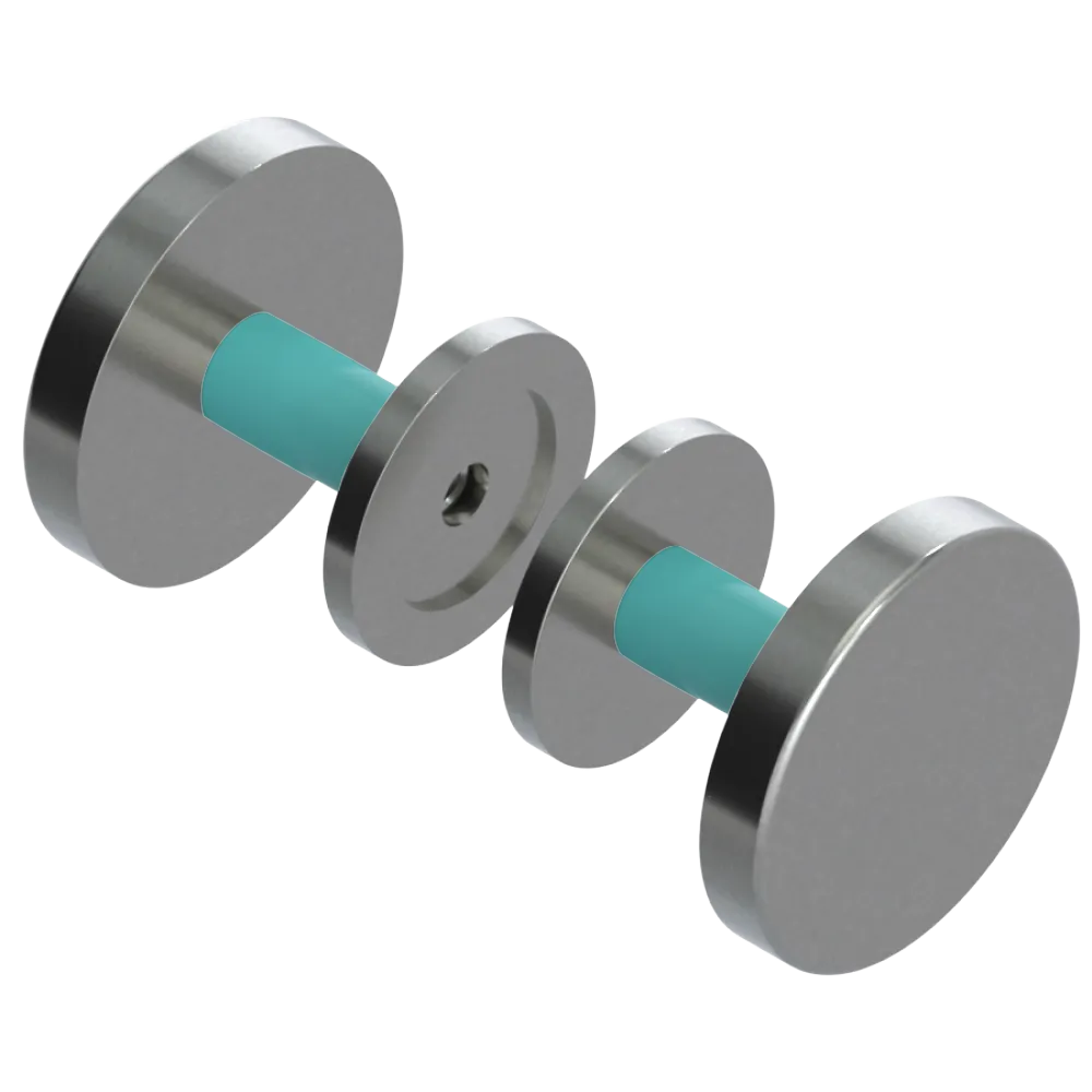 Rubinet Shower Door Knob (set) Satin Nickel