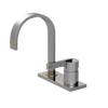 Rubinet 4" Centre Single Control Lav. Set (less drain) Polished Nickel