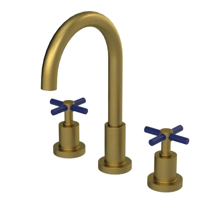 Rubinet Widespread Kitchen Set with LaSalle Spout Antique Brass Matt