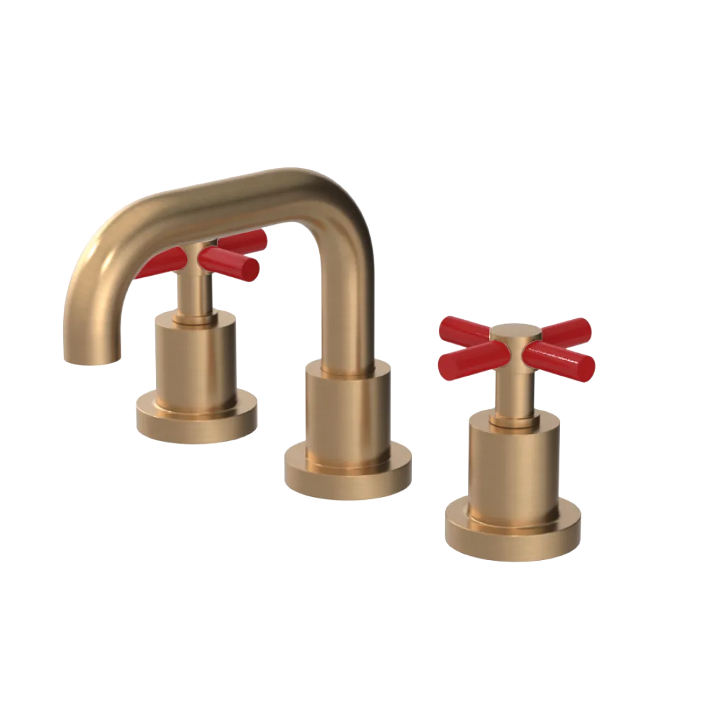 Rubinet Widespread Lav. Set. (less drain) Satin Gold