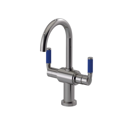 Rubinet Single Hole Dual Handle Lav. Set. (less drain) Polished Nickel