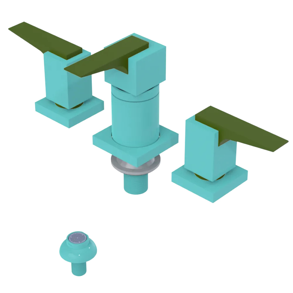 Rubinet Bidet Fitting with Spray, Diverter, and Vacuum Breaker (less drain) Aqua