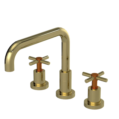 Rubinet Widespread Kitchen Set Natural Brass