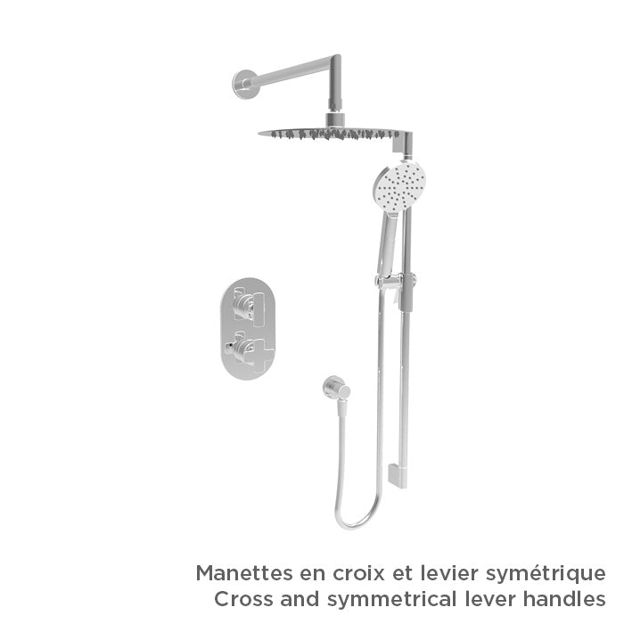 Baril Complete thermostatic pressure balanced shower kit without handle