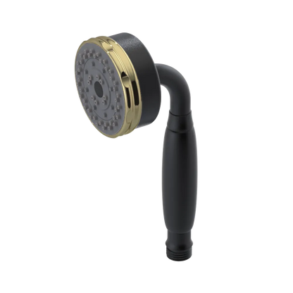 Rubinet 3 Function Hand Held Shower Only Matt Black