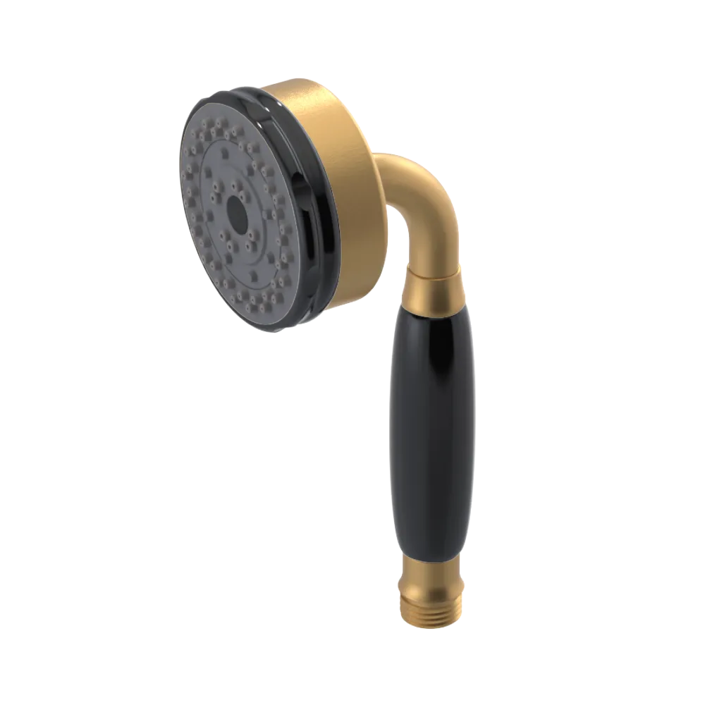 Rubinet 3 Function Hand Held Shower Only Satin Gold