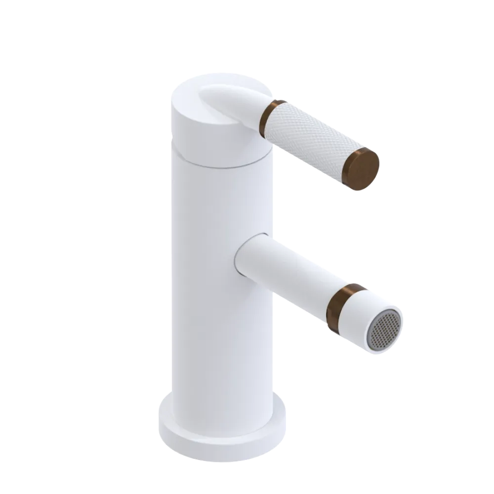 Rubinet Single Control Bidet Fitting (less drain) Matt White