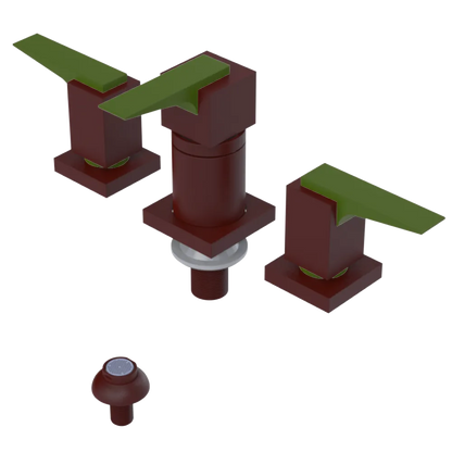 Rubinet Bidet Fitting with Spray, Diverter, and Vacuum Breaker (less drain) Bordeaux