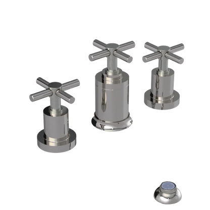Rubinet Bidet Fitting with Spray, Diverter, and Vacuum Breaker (less drain) Polished Nickel