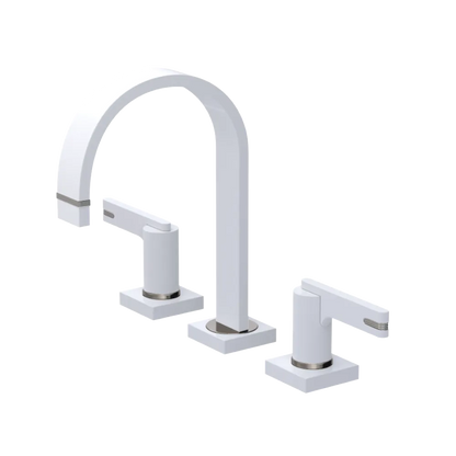 Rubinet Widespread Lav. Set. (less drain) White