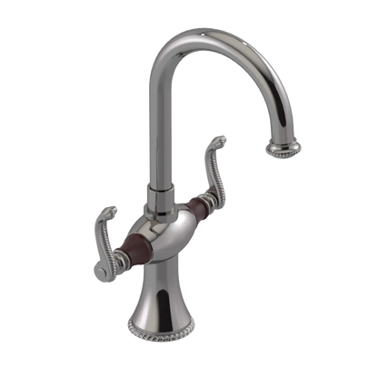 Rubinet Single Hole Dual Handle Lav. Set. (less drain) Polished Nickel