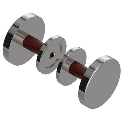 Rubinet Shower Door Knob (set) Polished Nickel