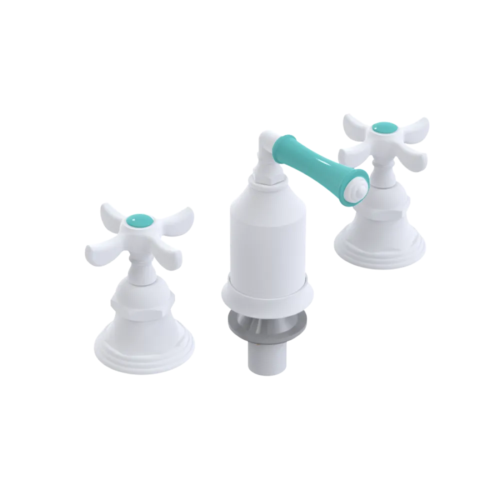 Rubinet Bidet Fitting with Spray, Diverter, and Vacum Breaker (Less Drain) Matt White