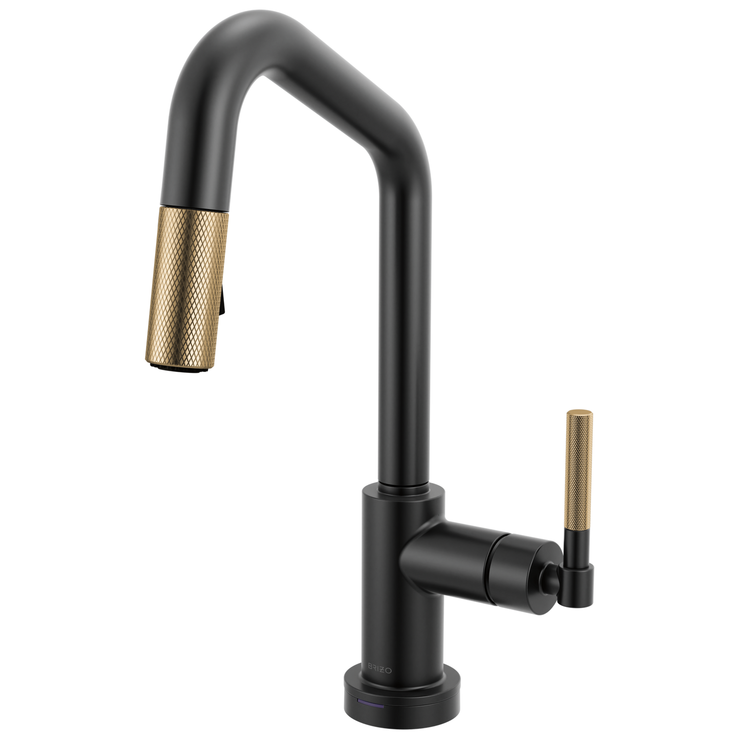 Brizo Smarttouch Pull Down Prep Faucet With Angle Spout Knurled Handle