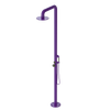 Rubinet Pressure Balance Outdoor Shower with Hand Held Shower & 10" Shower Head - 304 Stainless Steel Purple Haze