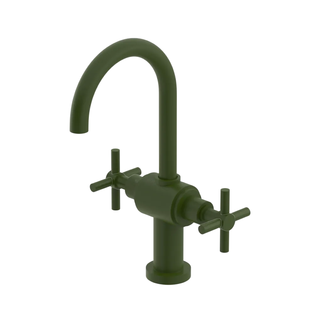 Rubinet Single Hole Dual Handle Lav. Set with LaSalle Spout (less drain) Green Envy