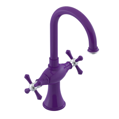 Rubinet Single Hole Dual Handle Lav. Set. (less drain) Purple Haze