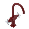 Rubinet Single Hole Dual Handle Lav. Set. (less drain) Maroon