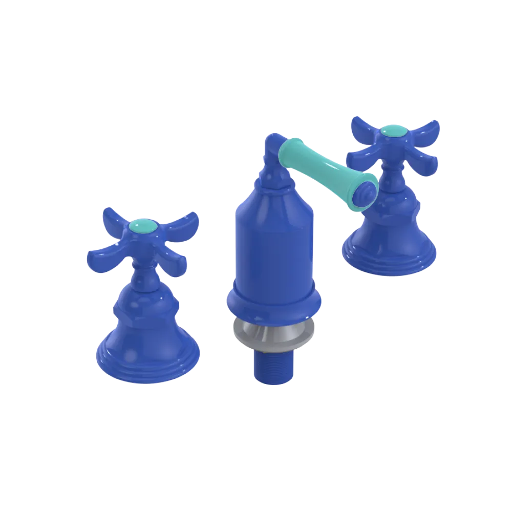 Rubinet Bidet Fitting with Spray, Diverter, and Vacum Breaker (Less Drain) Blu Jean