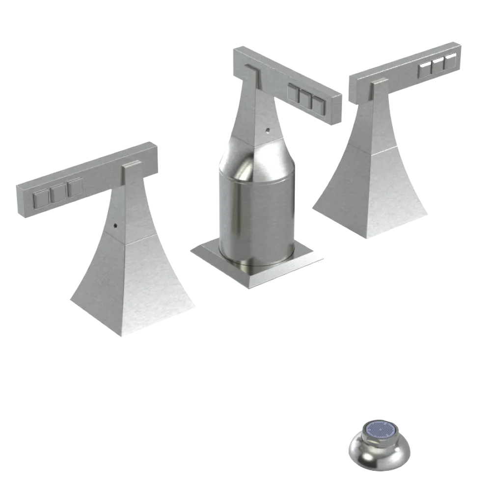 Rubinet Bidet Fitting with Spray, Diverter, and Vacum Breaker (Less Drain) Satin Nickel