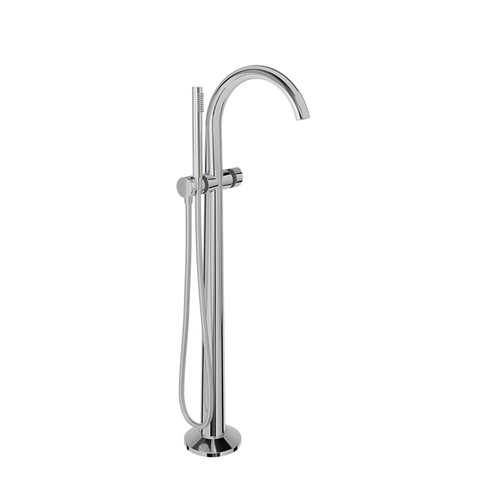 Baril Floor-mounted tub filler with hand shower