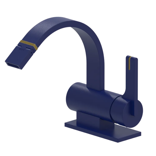 Rubinet Single Control Bidet Fitting (less drain) Midnight Blue