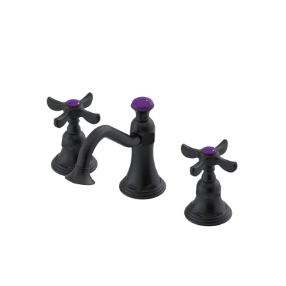 Rubinet Widespread Lav. Set. (less drain) Matt Black