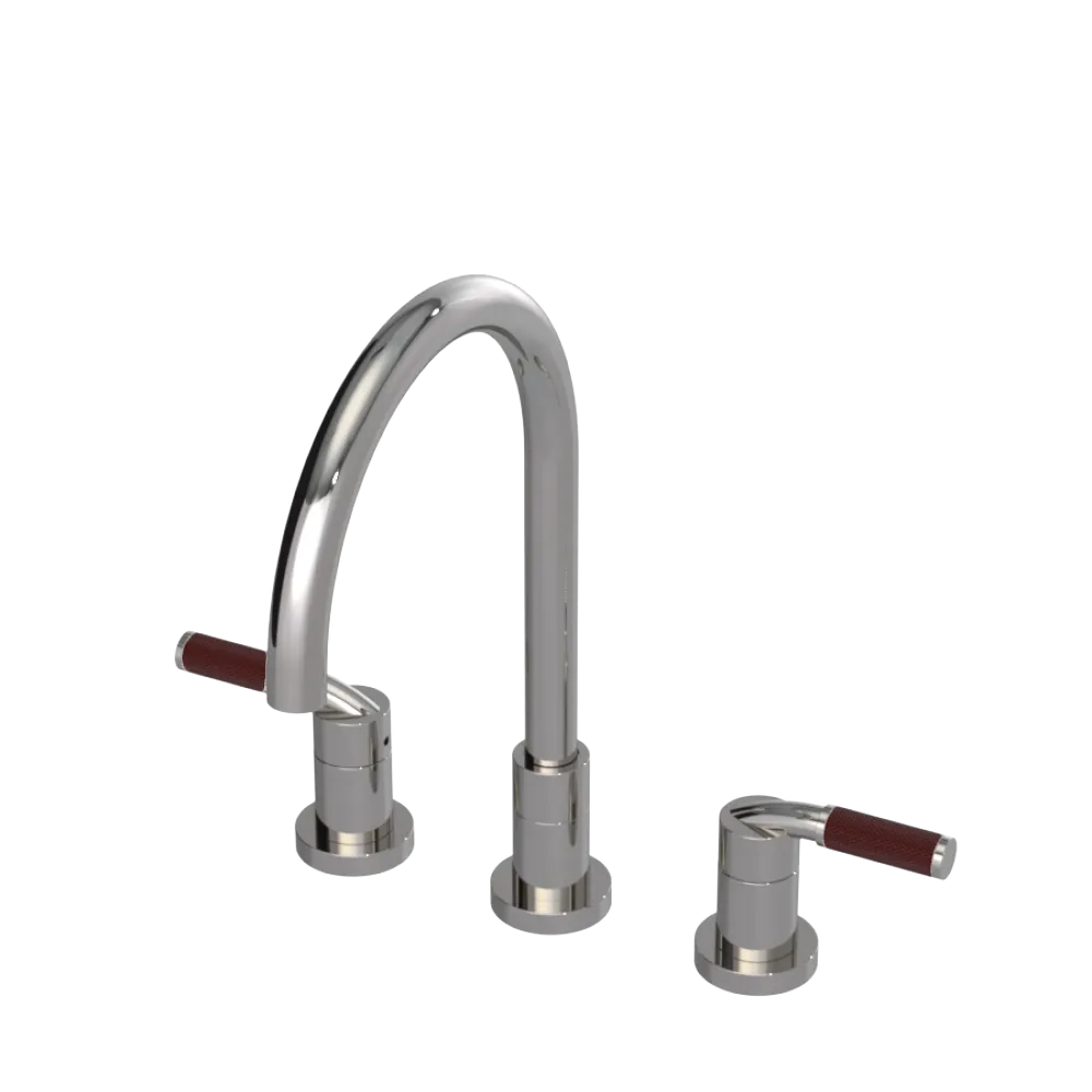 Rubinet Widespread Kitchen Set Polished Nickel