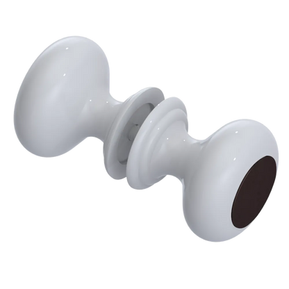 Rubinet Shower Door Knob (set) White