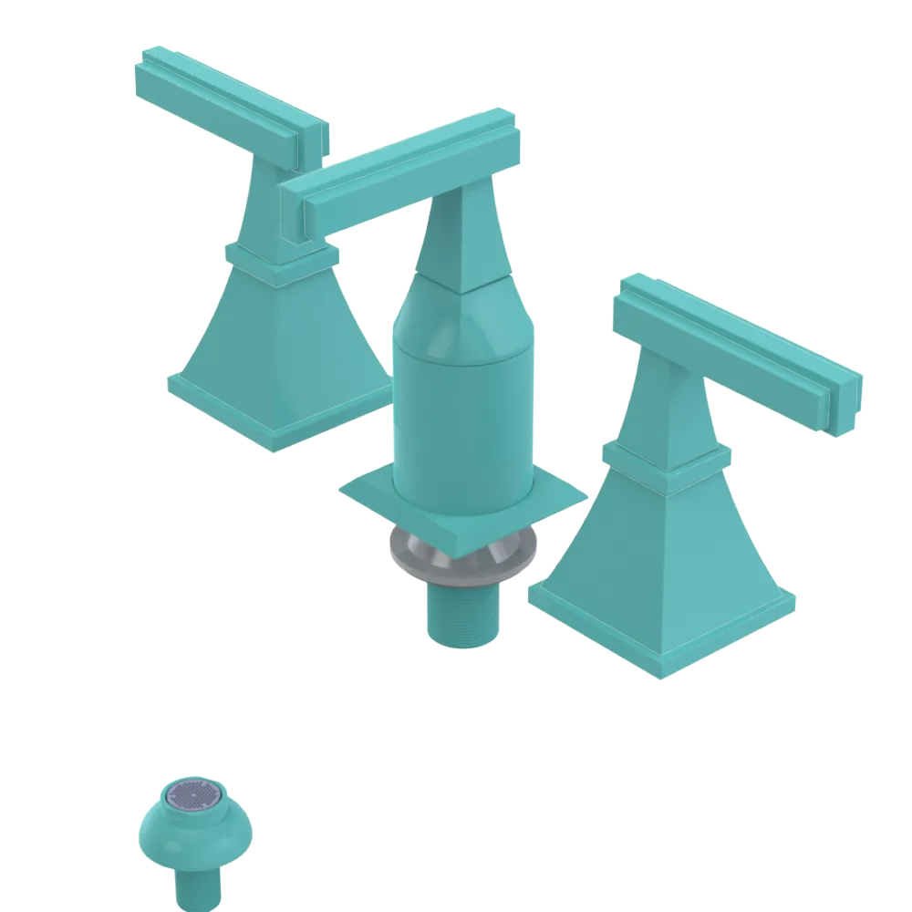 Rubinet Bidet Fitting with Spray, Diverter, and Vacum Breaker (Less Drain) Aqua