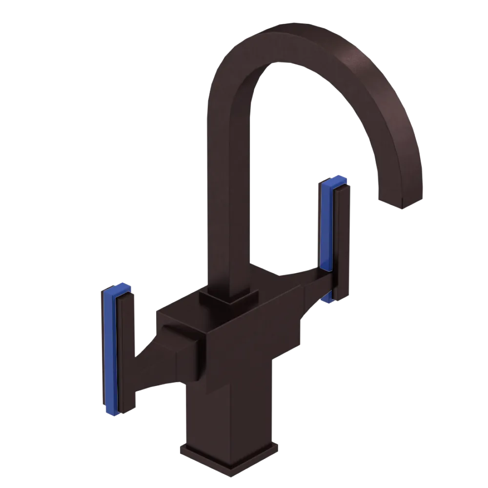 Rubinet Single Hole Dual Handle Lav. Set. (less drain) Oil Rubbed Bronze