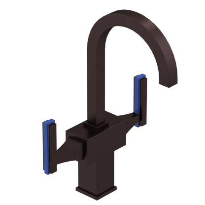 Rubinet Single Hole Dual Handle Lav. Set. (less drain) Oil Rubbed Bronze