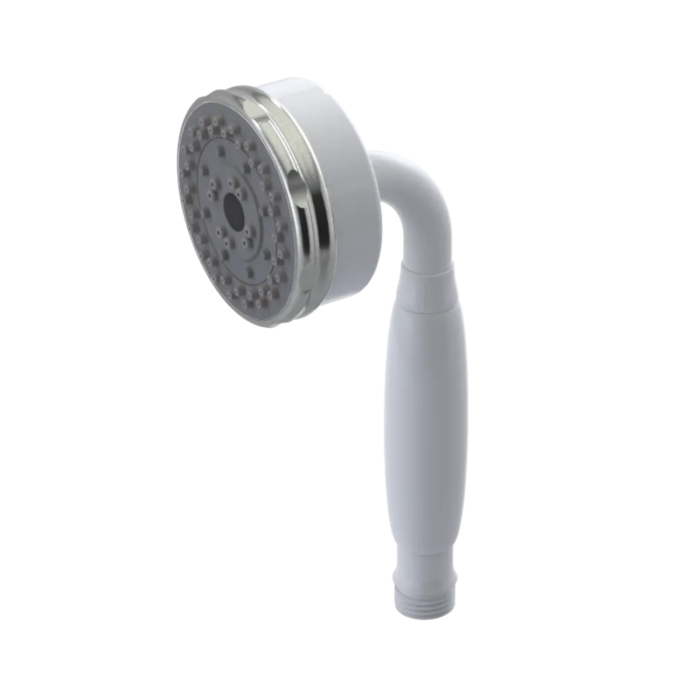 Rubinet 3 Function Hand Held Shower Only White