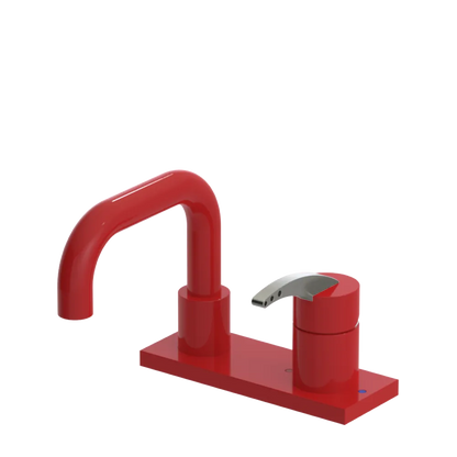 Rubinet 4" Centre Single Control Lav. Set. with Genesis spout (less drain) Red