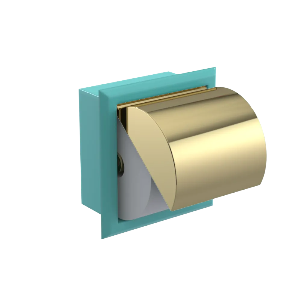 Rubinet RECESSED TOILET PAPER HOLDER Aqua