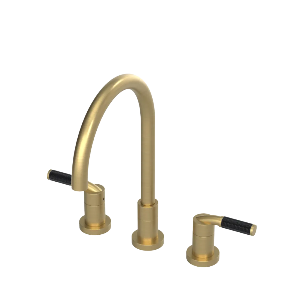 Rubinet Widespread Kitchen Set Satin Gold