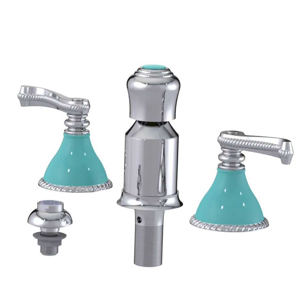 Rubinet Bidet Fitting with Spray, Diverter, and Vacum Breaker (Less Drain) Chrome