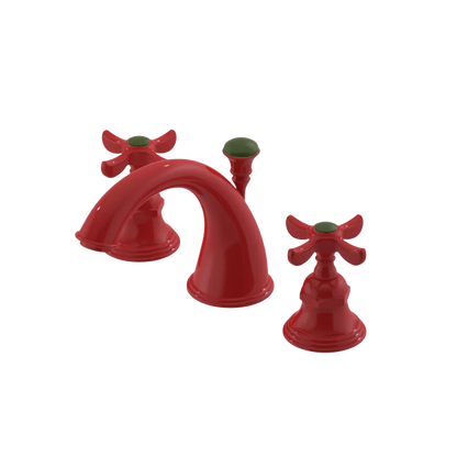 Rubinet Widespread Lav. Set. (less drain) Red