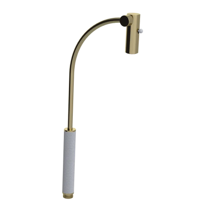 Rubinet Hand Held Shower Bidet Only Natural Brass