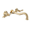 Baril Two handles wall-mounted lavatory faucet, drain not included