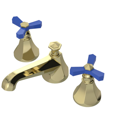 Rubinet Widespread Lav. Set. (less drain) Gold