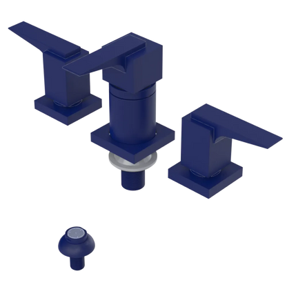 Rubinet Bidet Fitting with Spray, Diverter, and Vacuum Breaker (less drain) Midnight Blue