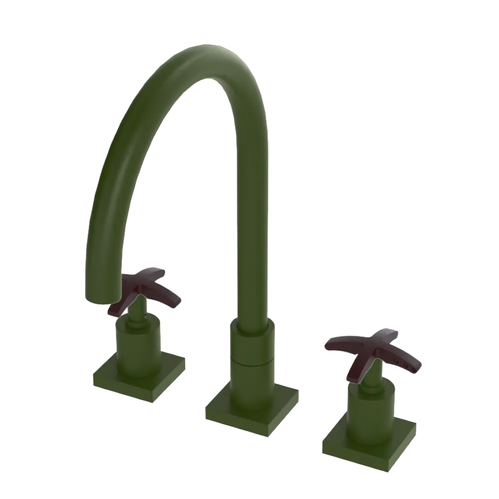 Rubinet Widespread Kitchen Set Green Envy
